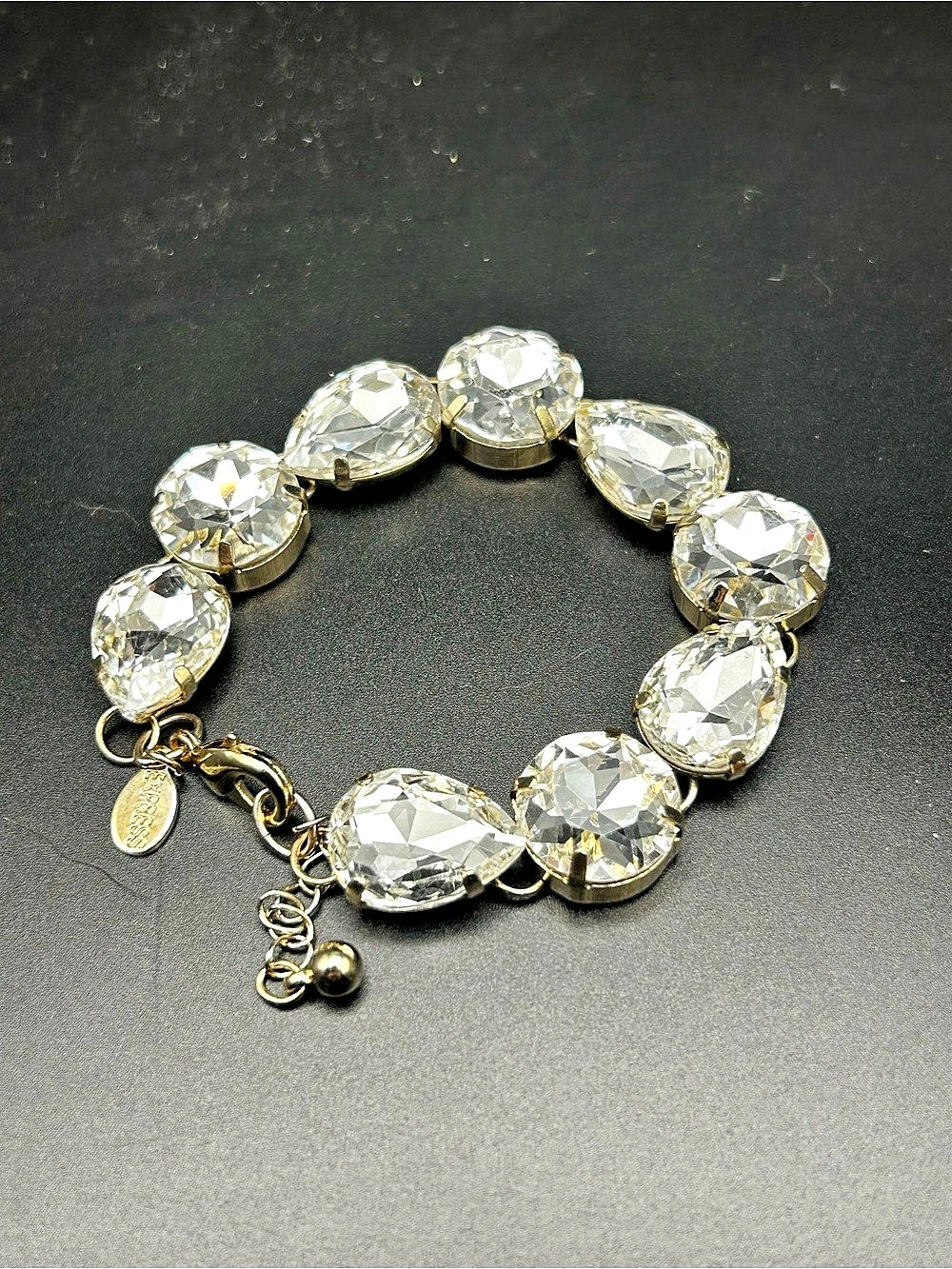 Express Crystal Link Bracelet in Gold & Clear